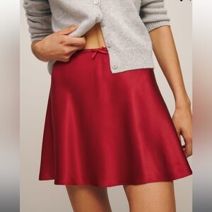 Reformation Edda silk skirt